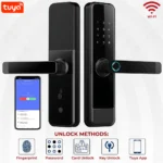 Z18-S Smart Lock — ჭკვიანი კარის საკეტი (ფრჩხილზე თითის ანაბეჭდი, PIN, ბარათი, გასაღები, აპი) - Image 3